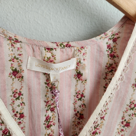 Loveshackfancy Pink Floral Rikki Top Size XS Nwt!! - Picture 4 of 10